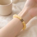 Yellow Calcite  Round Bead Bracelet (Self Confidence)