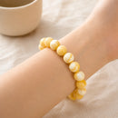 Yellow Calcite  Round Bead Bracelet (Self Confidence)
