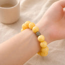 Yellow Calcite  Round Bead Bracelet (Self Confidence)