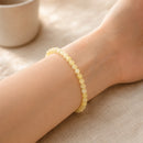 Yellow Calcite  Round Bead Bracelet (Self Confidence)