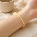 Yellow Calcite  Round Bead Bracelet (Self Confidence)