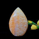 Yellow Banded Calcite Polished Flame