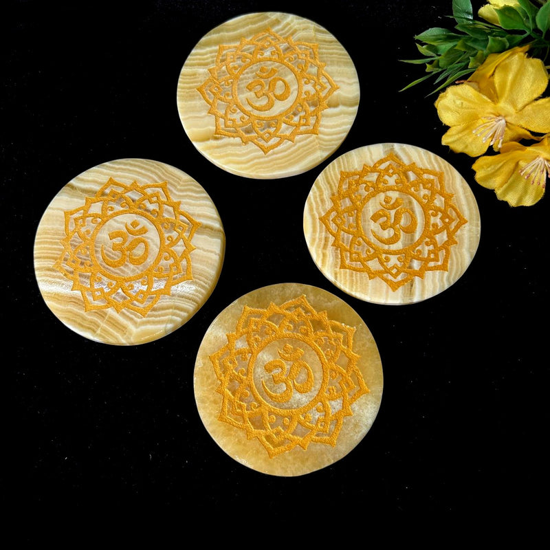 Yellow Banded Calcite Plates (3 inch)