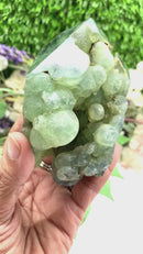 Prehnite Towers Free form with Point & 2 Sides Polished