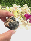 Black Tourmaline with Feldspar and Epidote Specimen from Morocco