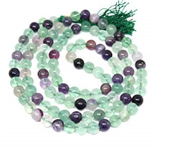 Multi Fluorite Round Beads  Jaap Mala /Necklace (Focus )