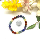 Seven Chakra Stones Bracelet  (Grounding and Balance)