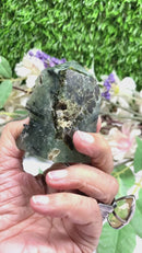 Prehnite Towers Free form with Point & 2 Sides Polished