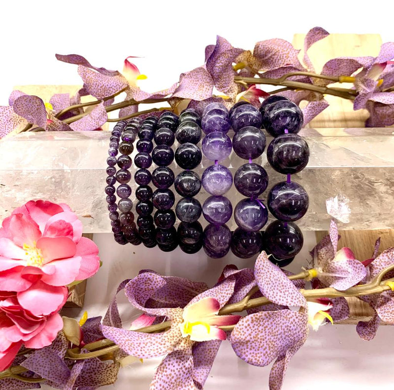 Purple Phantom Crystal Bracelet 100% Natural Crystal Shop