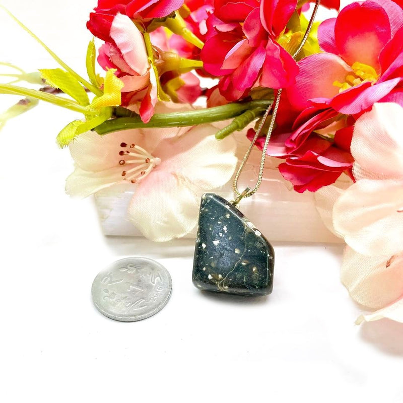 Black Galaxy Jasper Tumble Pendant (Grounding & Stabilizing)