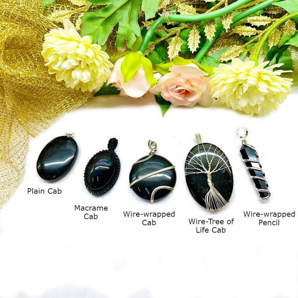 Black Obsidian Pendants - Assorted (Protection)