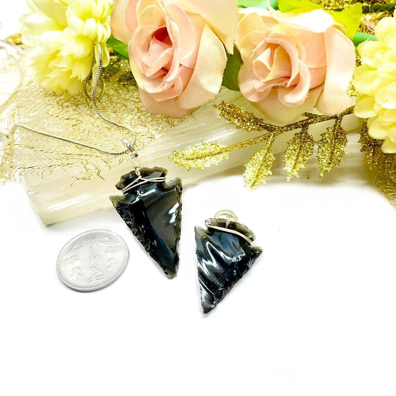 Black Obsidian Natural Shape Pendants (Psychic Protection)