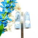 Blue Calcite 4-Sided Obelisk Tower (Calm Communication)