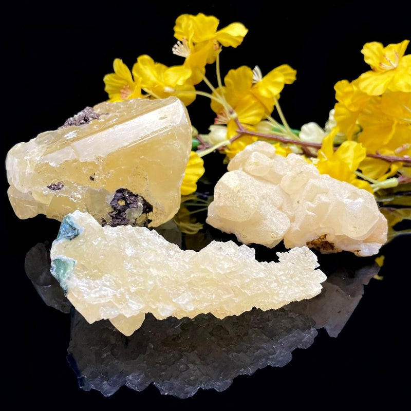 Yellow Calcite Cluster - Indian (Focus & Confidence)