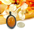 Carnelian Flat Surface Pendants (Creativity)