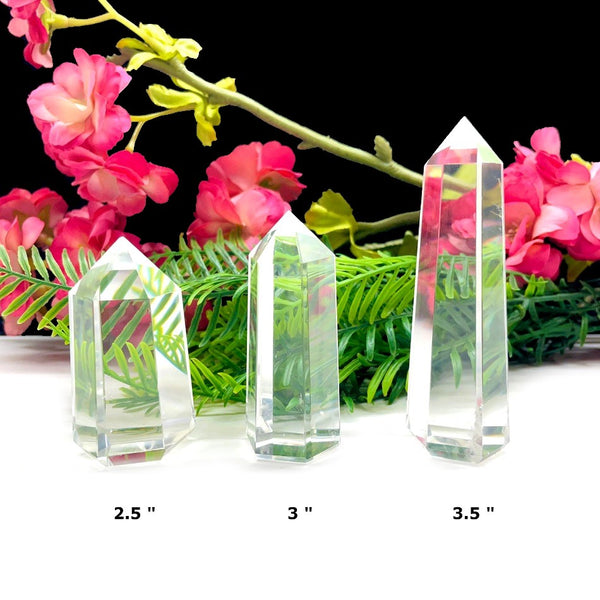 Clear Quartz Tower - AAA Extra - 99% Clear (Expand Consciousness and Aura)