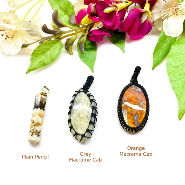 Crazy Lace Agate Pendants (Laughter & Warmth)