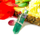 Dark Green Aventurine Pencil Pendants (Abundance & Growth)