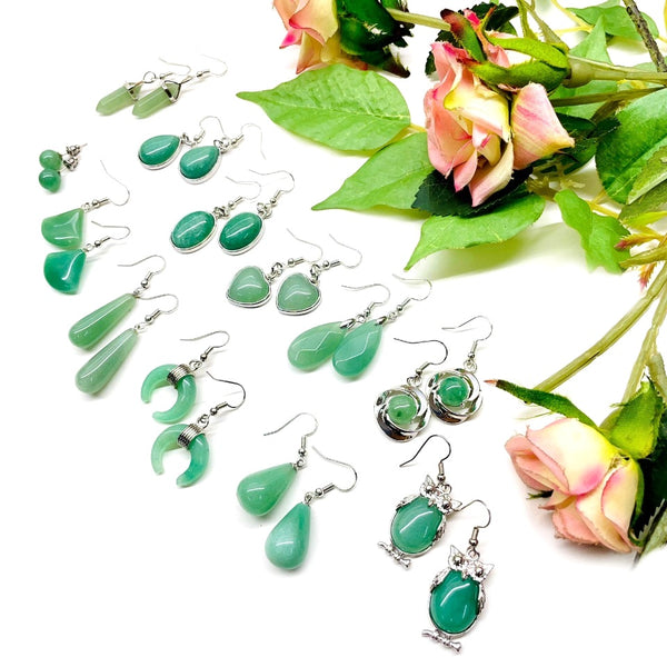 Green Aventurine Earrings (Luck & Abundance)