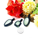 Green Aventurine Cabochon Pendants (Abundance & Luck)