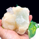 Green Fluorapophyllite on Stilbite Clusters (Forgiveness & Love)