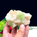 Green Fluorapophyllite on Stilbite Clusters (Forgiveness & Love)