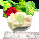 Green Fluorapophyllite on Stilbite Clusters (Forgiveness & Love)