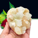 Green Fluorapophyllite on Stilbite Clusters (Forgiveness & Love)