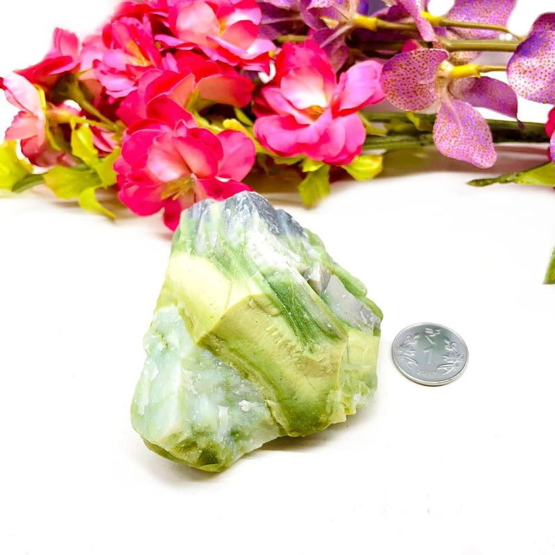Green Imperial Jasper Rough (Overcoming Fear & Self-restrictions)