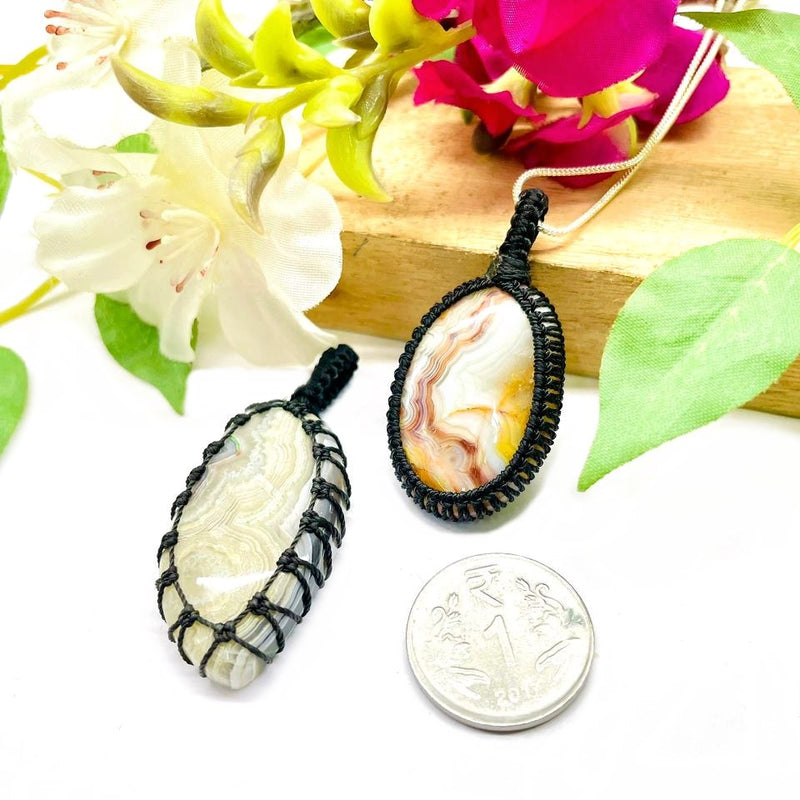 Crazy Lace Agate Pendants (Laughter & Warmth)
