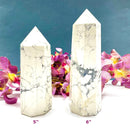 Howlite Thick Octagonal Tower (Peace and Patience)