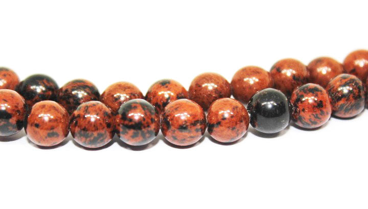 Mahogany Obsidian 8 mm Round 108 + 1=109 Beads Stone Jaap Mala