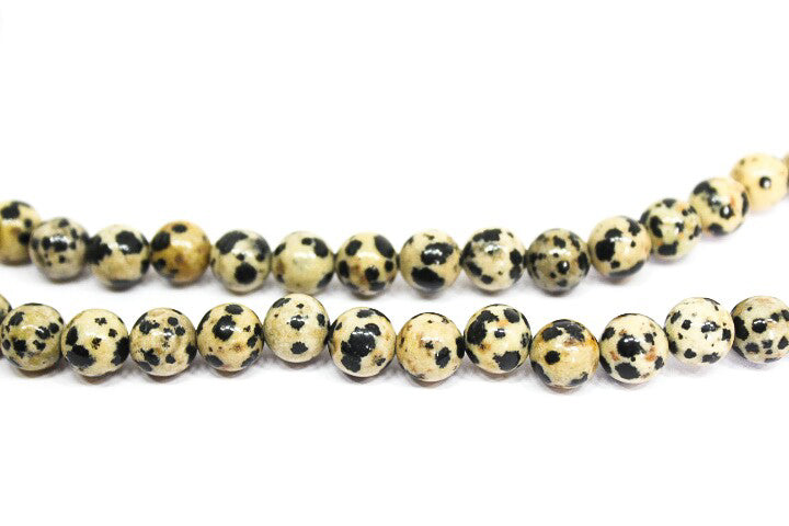 Dalmatian Jasper 8 mm Round 108 + 1=109 Beads Stone Jaap Mala