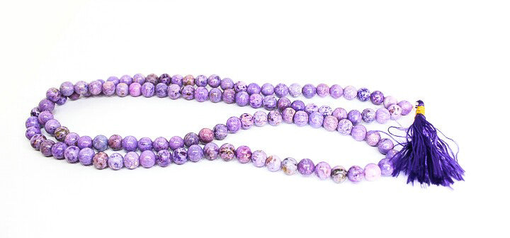 Purple Imperial Jasper 8 mm Round 108 + 1=109 Beads Stone Jaap Mala
