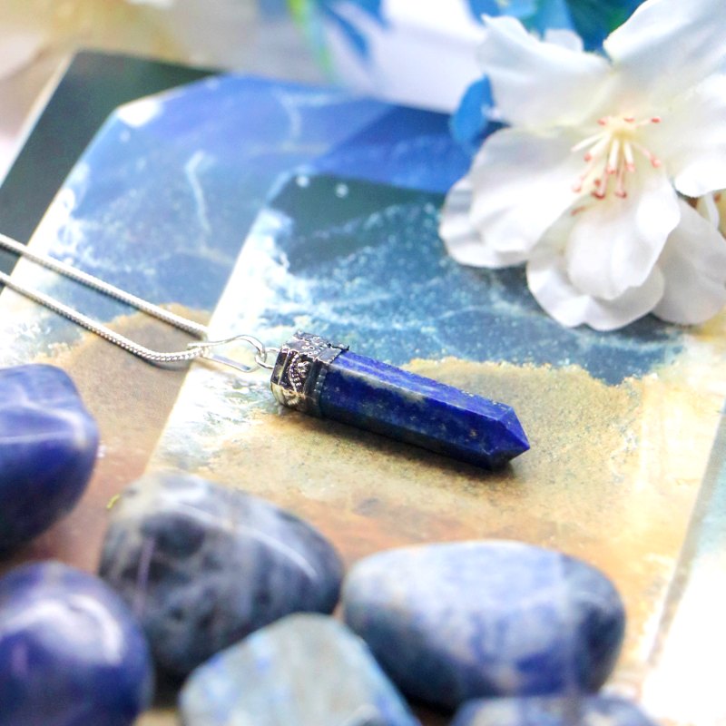 Shop Genuine Lapis Lazuli Pencil Pendants Online Talk To Crystals