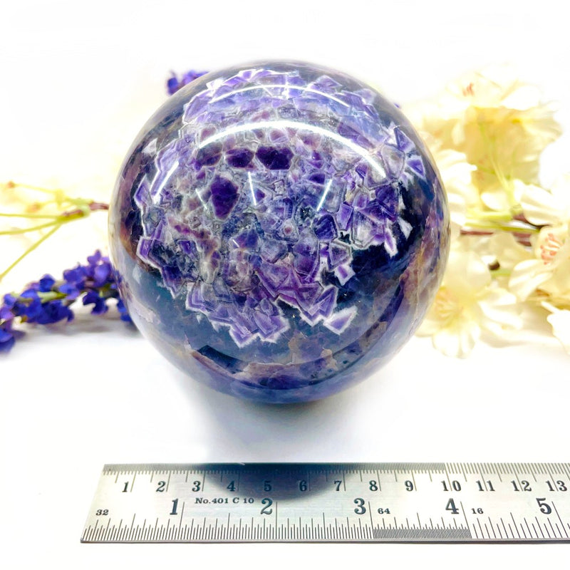 Large Chevron Amethyst Spheres (Scrying & Meditation)