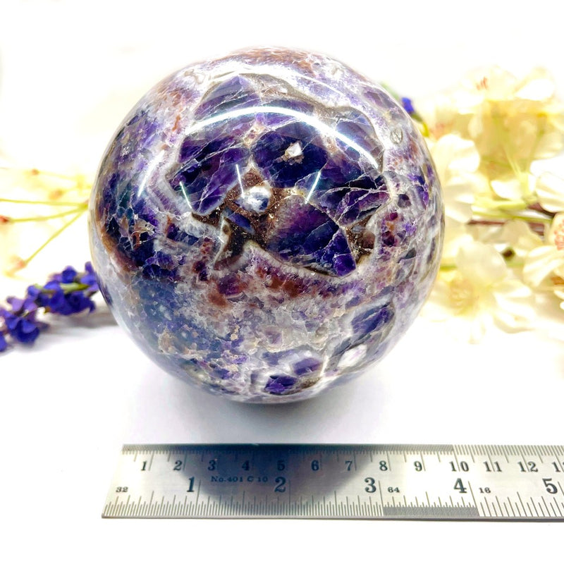 Large Chevron Amethyst Spheres (Scrying & Meditation)