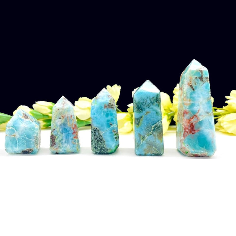 Larimar 4-Sided Obelisk Tower (Heal Fear & Anxiety)