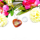 Orange Aventurine Heart Shaped Pendants