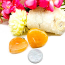 Orange Aventurine Heart Shaped Pendants