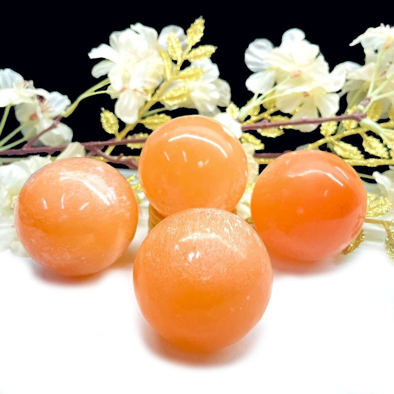 Orange Selenite Sphere (Creativity and Feminine Energy)