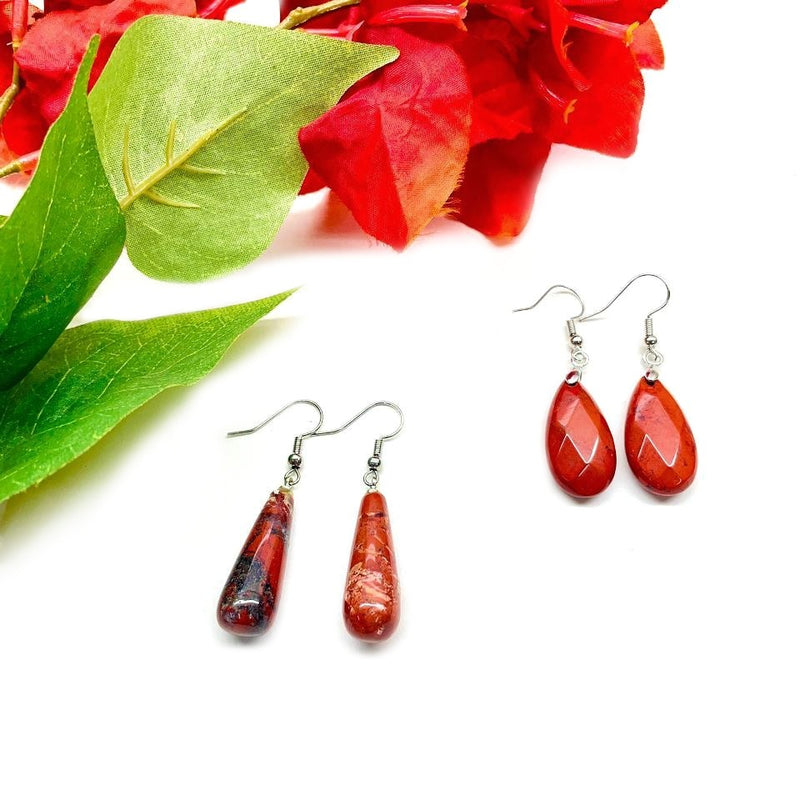 Red Jasper Earrings (Stamina & Stability)