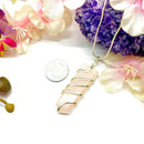 Rose Quartz Pencil Shaped Pendants (Love & Compassion)
