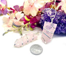 Rose Quartz Pencil Shaped Pendants (Love & Compassion)