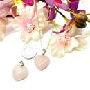 Rose Quartz Heart Shaped Pendants (Love)