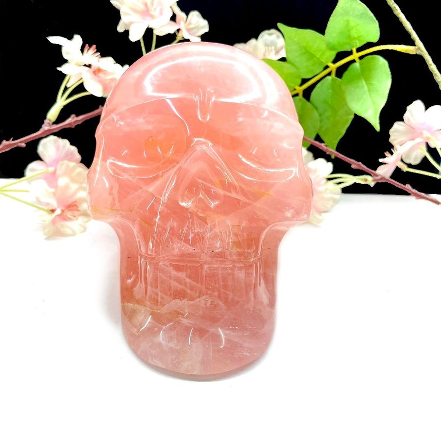 Giant Rose Quartz Skull for Love and harmony | Buy crystals online