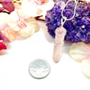 Rose Quartz Pencil Shaped Pendants (Love & Compassion)