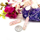 Rose Quartz Pencil Shaped Pendants (Love & Compassion)