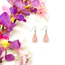 Rose Quartz Top shape Earrings