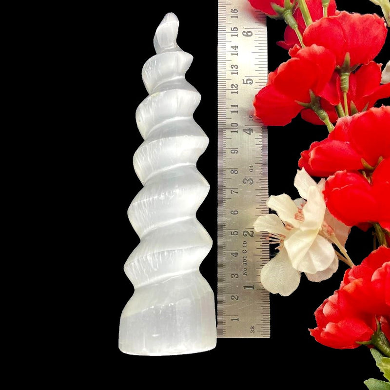 Selenite Spiral Tower (Angel Connection and Tranquility)